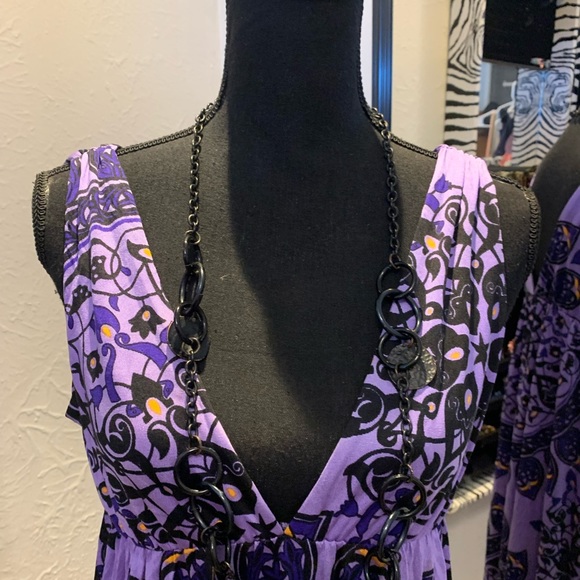 Gorgeous Anthropologie Nieves Lavi Purple Boho Maxi Dress - Picture 4 of 7